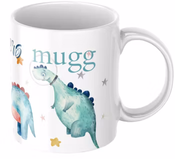 Dinovärld - Personlig mugg, Mugg för barn