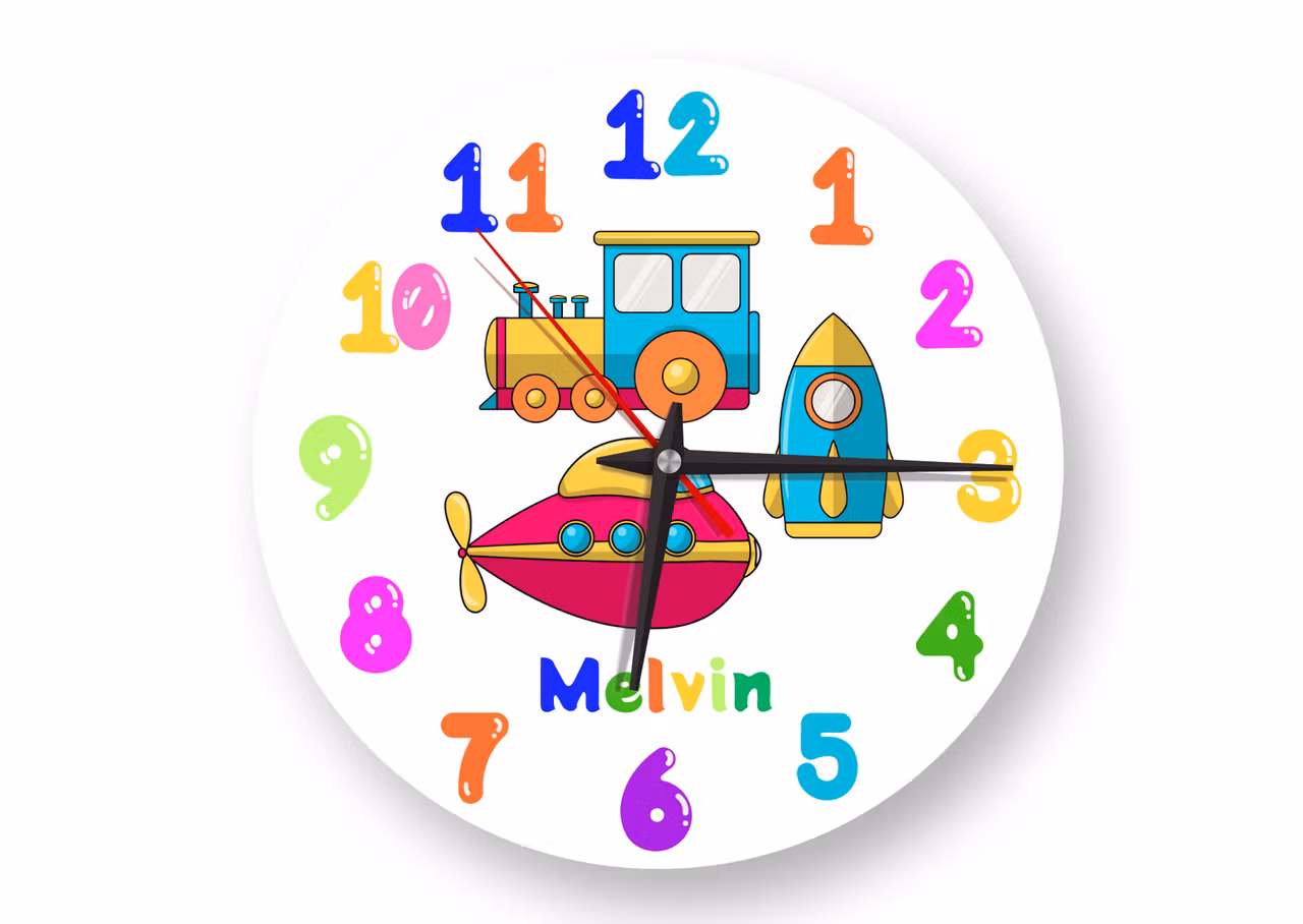 Montessoriinspirerad Väggklocka för barn