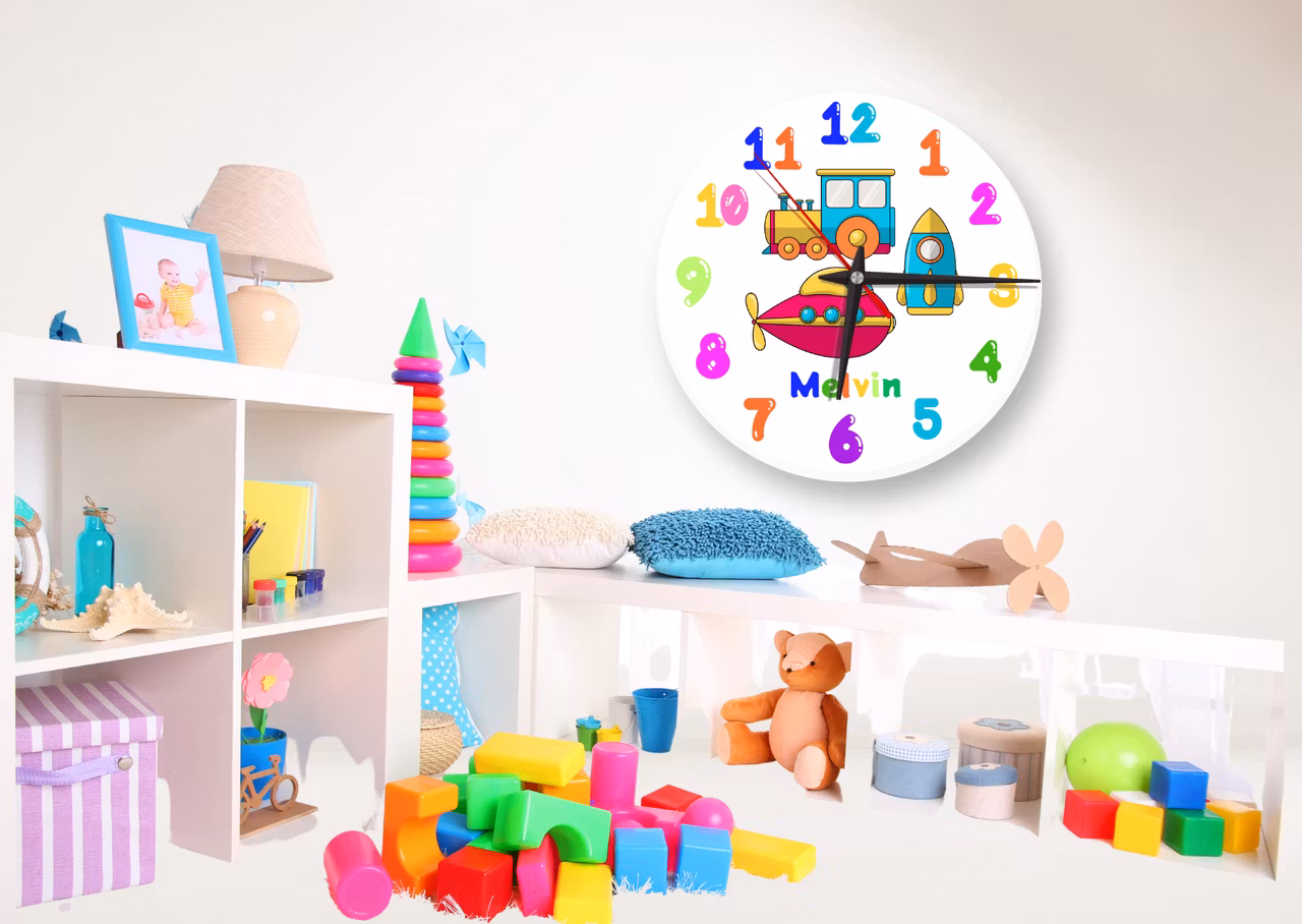 Montessoriinspirerad Väggklocka för barn