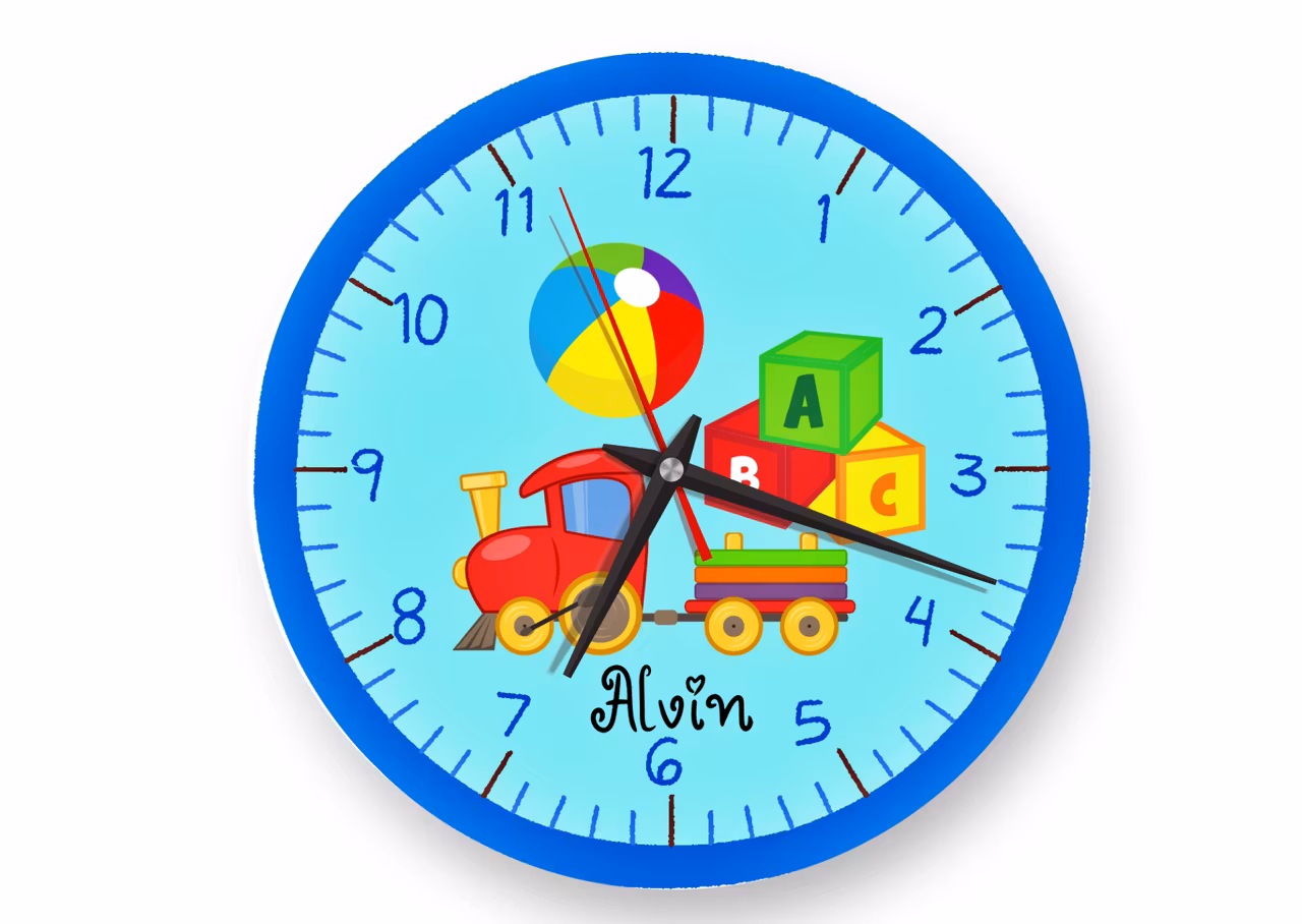 Montessoriinspirerad Väggklocka för barn