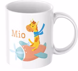Giraff - Personlig mugg, Mugg för barn