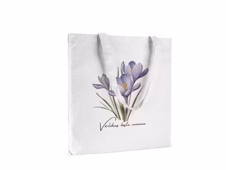 Personlig Tygkasse - Tygpåse med namn -Vårblommor