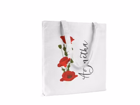 Personlig Tygkasse - Tygpåse med namn -Vallmo