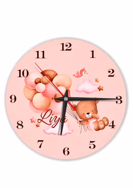 Väggklocka barn- Nalle