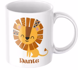 Lejon - Personlig mugg för barn- Barnmugg