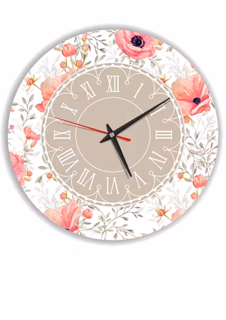 Tyst väggklocka till köket - Stor -Vallmo