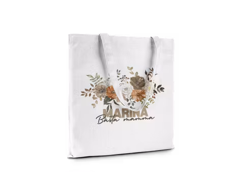 Personlig Tygkasse - Tygpåse med namn -Höstblommor