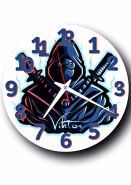 Väggklocka för barn - Ninja