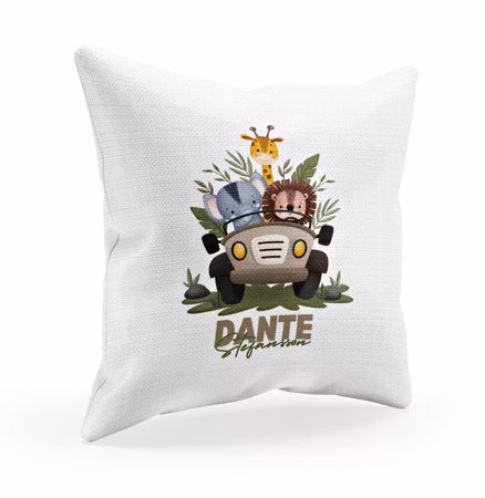 Safari - Personlig kuddfodral för barn