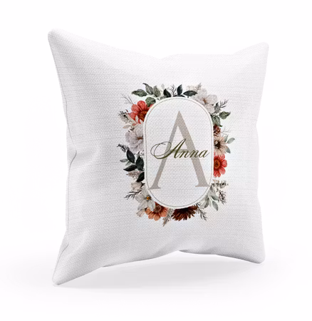 Blomma med Namn - Personlig kuddfodral - Örngott