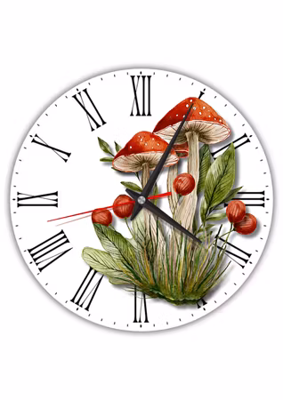 Tyst väggklocka - stor - Svamp