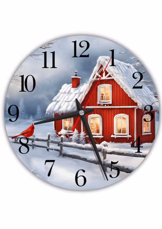 Tystgående väggklocka för hemmet - Lantlig liv