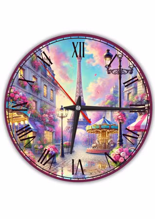 Tyst stor väggklocka  för hemmet - Paris