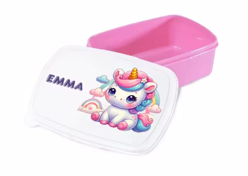 Personlig lunchlåda för barn -matlåda- lunchbox - Enhörning