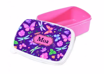 Personlig lunchlåda för barn -matlåda- lunchbox - Fjäril