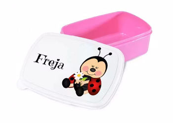 Personlig lunchlåda för barn -matlåda- lunchbox-Nyckelpiga