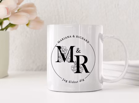 Personlig kärleksmugg med namn och Jag älskar dig-text – perfekt present till din älskade