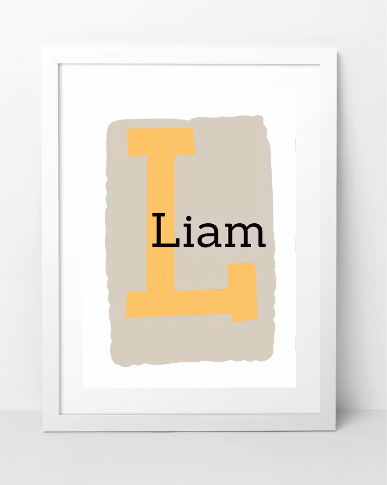 Personliga barntavlor med lejonmotiv – 3-delars set i A4 eller A3, med möjlighet till namn.