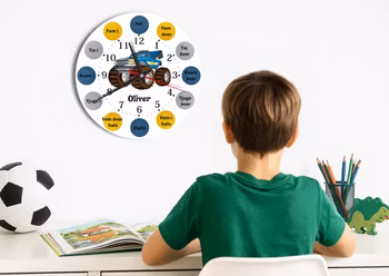 Lära sig klockan – Lär dig klockan – Pedagogisk Klocka för Barn - Monstertruck