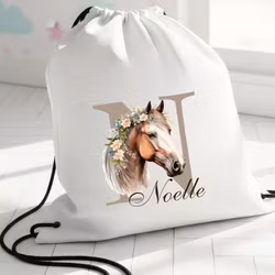 Gympapåse med häst tryck - Personlig Gymnastikpåse för Barn