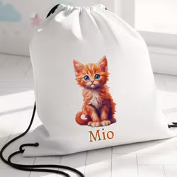 Gympapåse med katt tryck - Personlig Gymnastikpåse för Barn