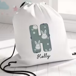 Gympapåse med bokstav tryck - Personlig Gymnastikpåse för Barn