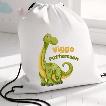 Gympapåse med Dinosaurie - Personlig Gymnastikpåse för Barn