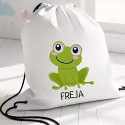 Gympapåse med groda tryck - Personlig Gymnastikpåse för Barn