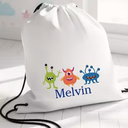 Gympapåse med roliga monster tryck - Personlig Gymnastikpåse för Barn