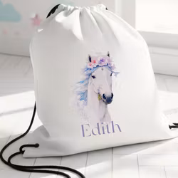 Gympapåse med Häst - Personlig Gymnastikpåse för Barn
