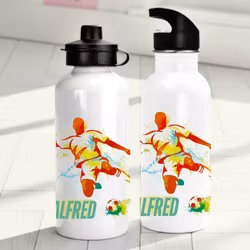 Personlig vattenflaska för barn med fotbollmönstrad - Vattenflaska med eget namn