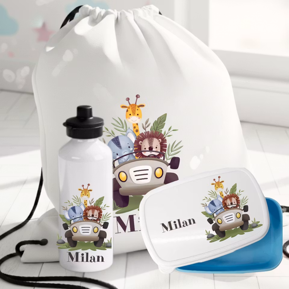 Personligt presentset med Safari mönster för barn