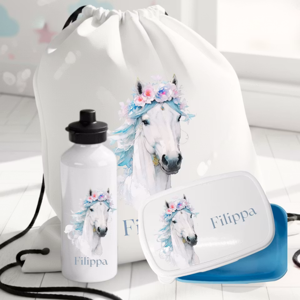 Personligt presentset med hästmönster för barn