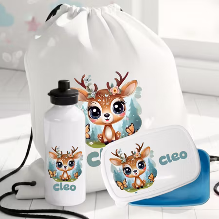 Personlig presentset med rådjur mönster för barn