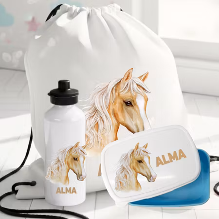 Personligt presentset med hästmönster för barn