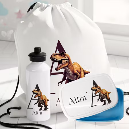 Personlig presentset med T-rex mönster för barn