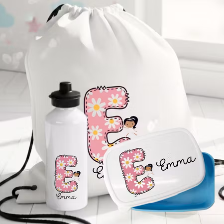 Personlig presentset med Blommig bokstav mönster för barn