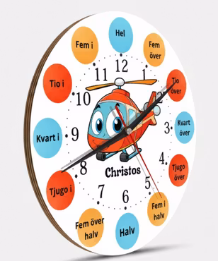 Lära sig klockan – Lär dig klockan – Pedagogisk Klocka för Barn - Helikopter