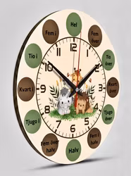 Lära sig klockan – Lär dig klockan – Pedagogisk Klocka för Barn -Djungel