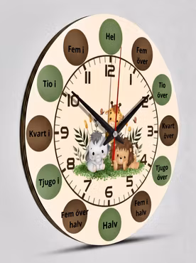 Lära sig klockan – Lär dig klockan – Pedagogisk Klocka för Barn -Djungel
