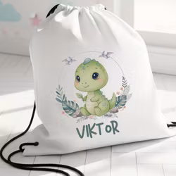 Gympapåse med Dinosaurie - Personlig Gymnastikpåse för Barn