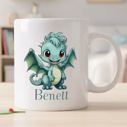 Mugg för barn med namn – Personlig barnmugg - Cool Drake