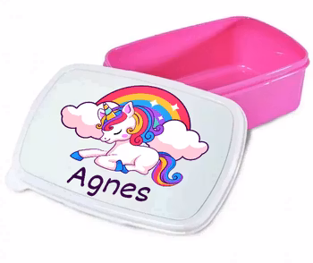 Personlig lunchlåda för barn -matlåda- lunchbox -Unikorn
