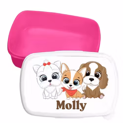 Personlig matlåda för barn – Lunchlåda med söta valpar