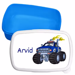 Personlig matlåda för barn- lunchbox - Monster Truck