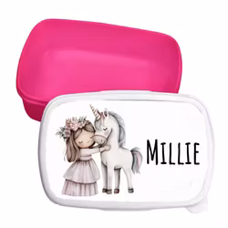 Personlig matlåda för barn - lunchbox- Enhörning