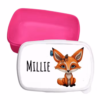Personlig matlåda för barn - lunchbox - Söt räv