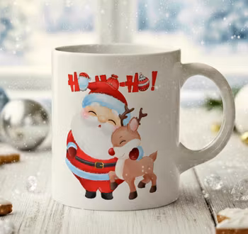 Personlig Julmugg - Tomte med Rudolf