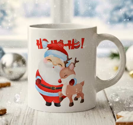 Personlig Julmugg - Tomte med Rudolf