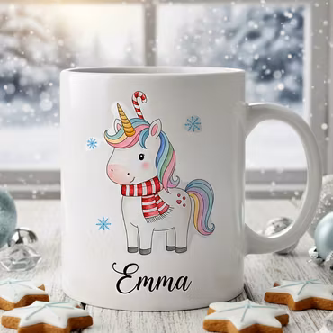 Personlig Julmugg -Enhörning